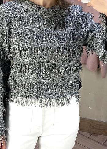 H&M Püsküllü Kazak - Görsel 3