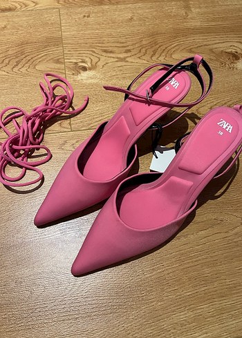 Zara İpli Topuklu Ayakkabı - Görsel 4
