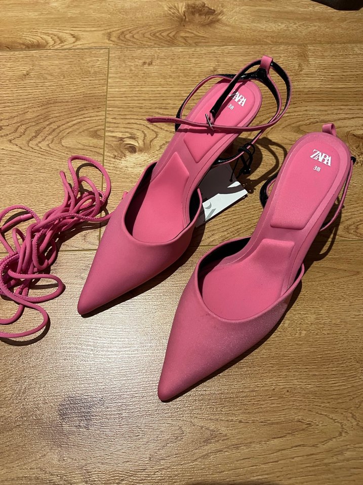 Zara İpli Topuklu Ayakkabı - Görsel 3