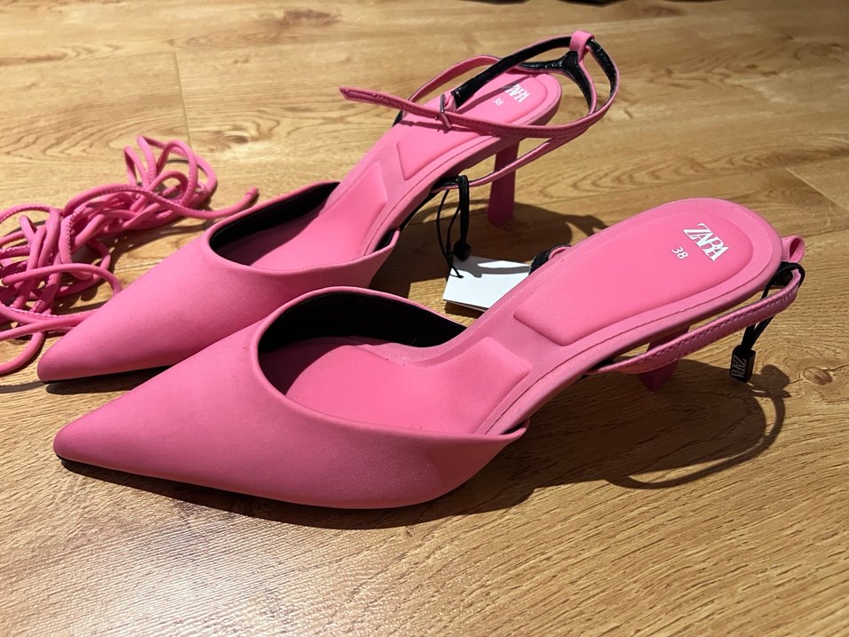 Zara İpli Topuklu Ayakkabı - Görsel 5