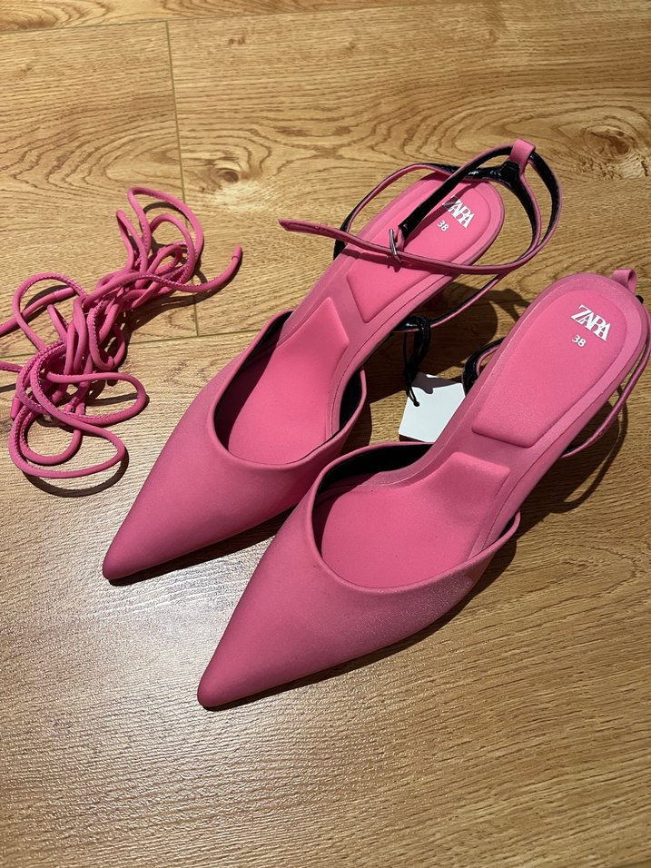 Zara İpli Topuklu Ayakkabı - Görsel 4