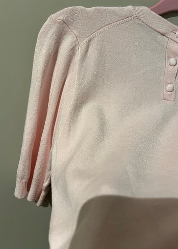 Zara Kısa Kollu Pembe Triko - Görsel 5