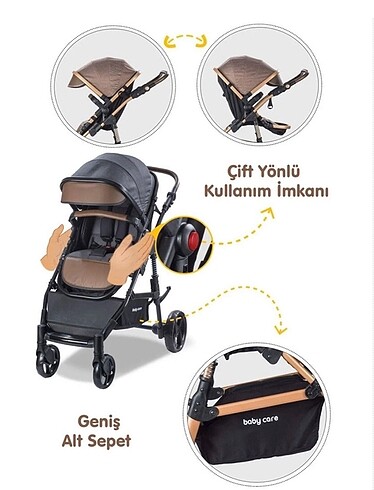 Diğer Beden gri Renk Bebek arabası ve koltuğu