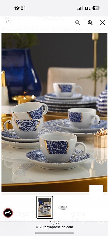 Kütahya porselen çay fincanı