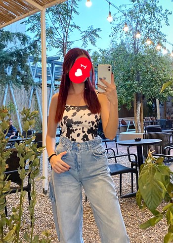 32 Beden Geniş Kesim Midi Boy Denim Kadın Pantolon