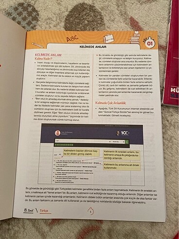 8. Sınıf Türkçe konu anlatımlı test kitabı