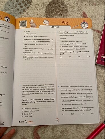  Beden 8. Sınıf Türkçe konu anlatımlı test kitabı