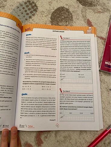  Beden Renk 8. Sınıf Türkçe konu anlatımlı test kitabı