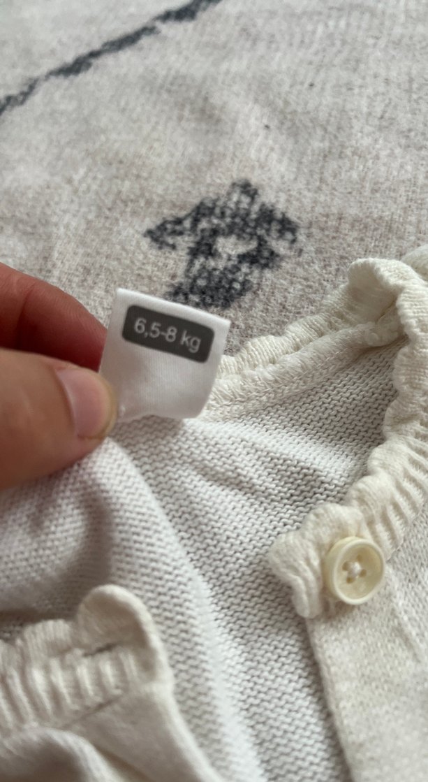 Kız Çocuk Beyaz Örgü Hırka - Görsel 3