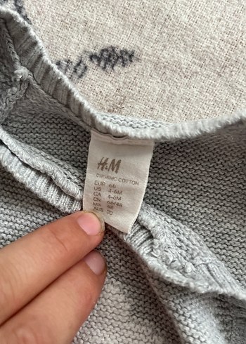 Gri Erkek Çocuk Nakışlı Triko Kazak - Görsel 2