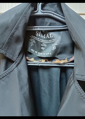 l Beden Düğmeli Siyah Midi Kadın Trençkot