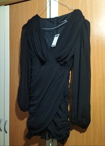 l Beden siyah Renk Kadın kısa elbise gece elbisesi 