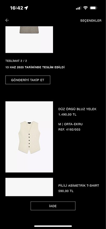 m Beden ten rengi Renk Zara yelek
