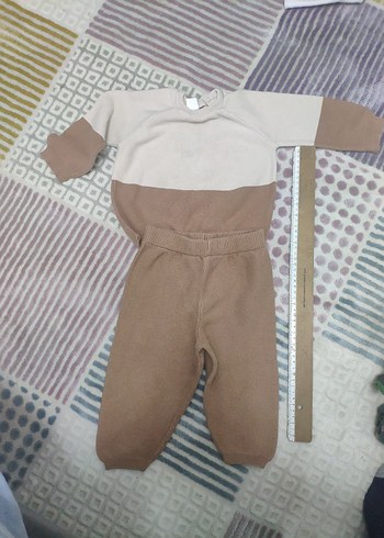 Kahverengi Örme Bebek Erkek Takımı