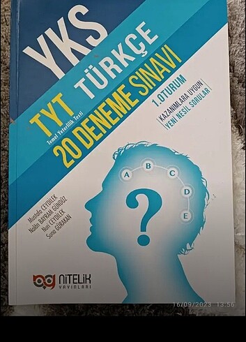 Yks tyt Türkçe 20li deneme nitelik yayınları