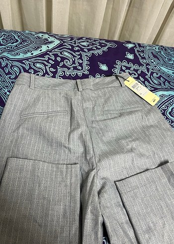 CHİMA Gri Kemerli Kadın Kumaş Pantolon - Görsel 6