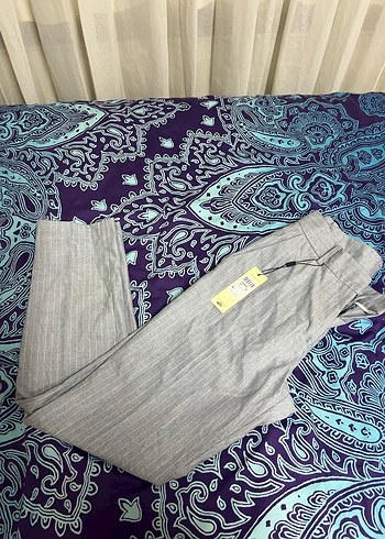 CHİMA Gri Kemerli Kadın Kumaş Pantolon - Görsel 7