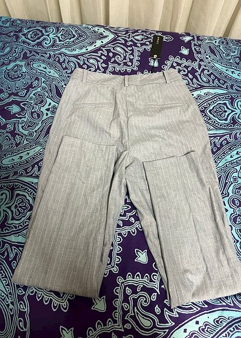 CHİMA Gri Kemerli Kadın Kumaş Pantolon - Görsel 5