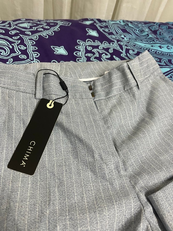 CHİMA Gri Kemerli Kadın Kumaş Pantolon - Görsel 2