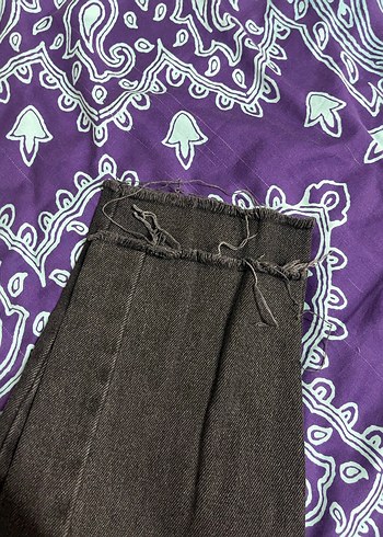 Antrasit Düğmeli Salaş Denim Kadın Pantolon - Görsel 2