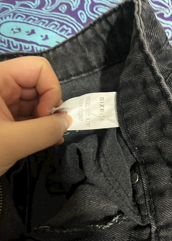 Antrasit Düğmeli Salaş Denim Kadın Pantolon - Görsel 4