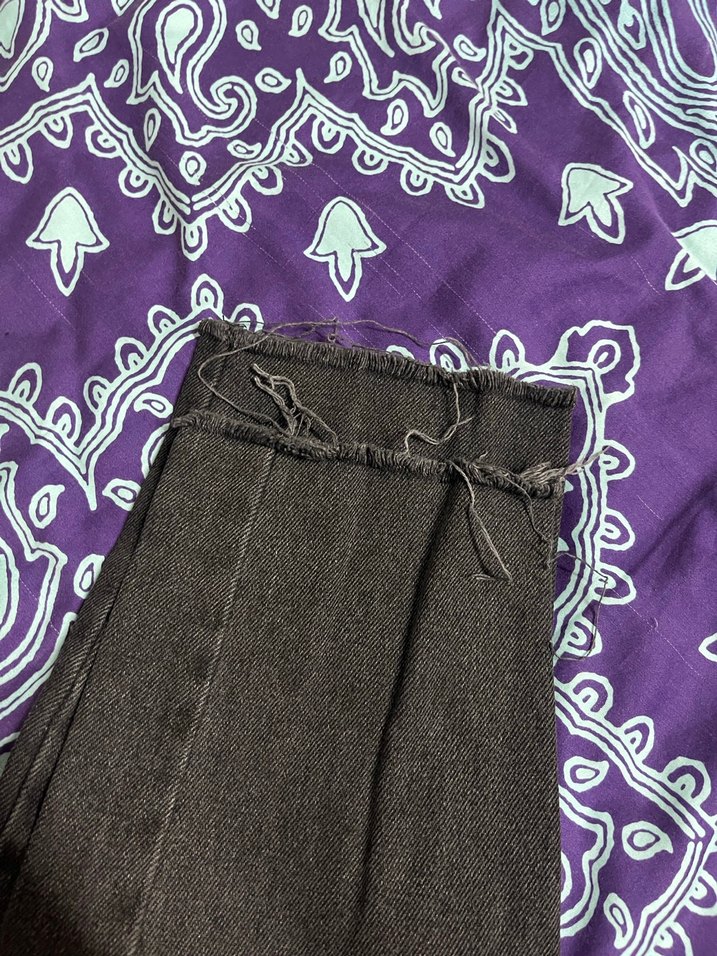 Antrasit  Düğmeli Salaş Denim Kadın Pantolon - Görsel 2