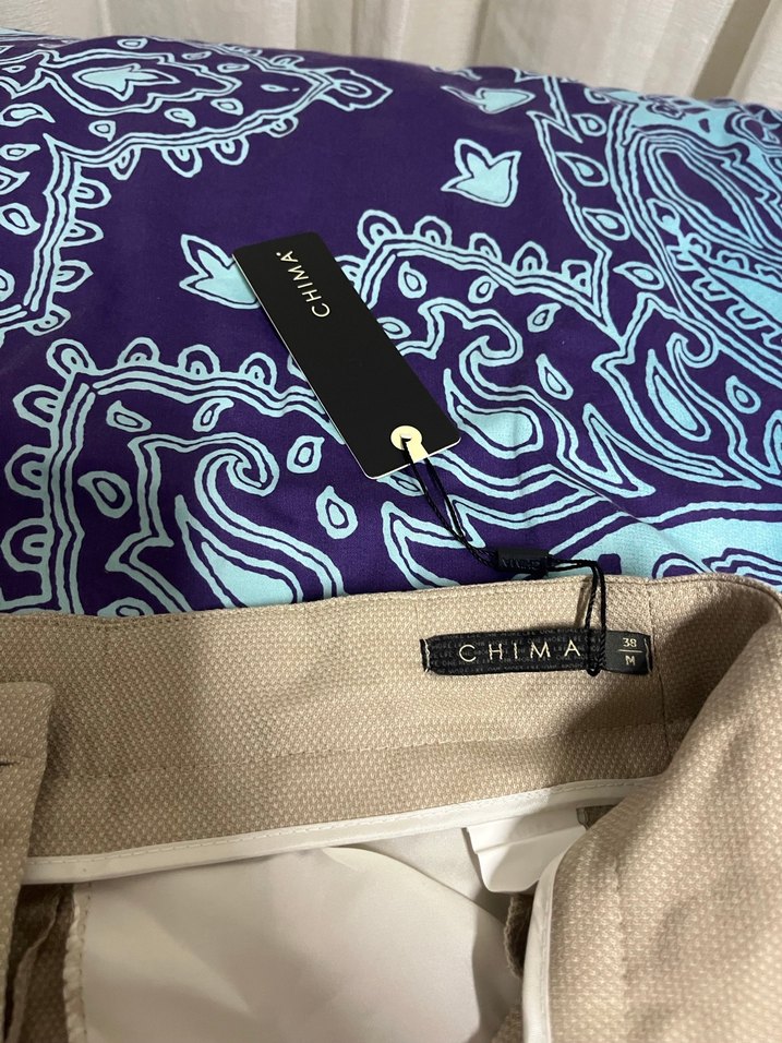 CHİMA ETİKETLİ Bej Düğmeli Kadın Kumaş Pantolon - Görsel 2