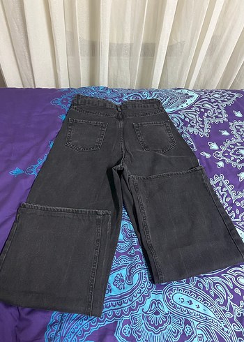 Siyah  Salaş Kadın Kot Pantolon - Görsel 5