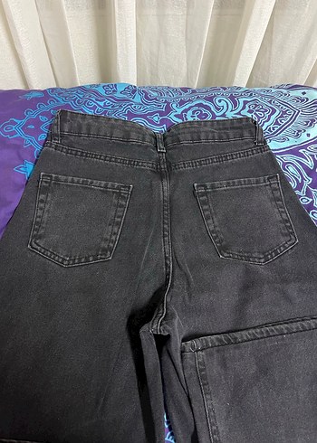 Siyah  Salaş Kadın Kot Pantolon - Görsel 4