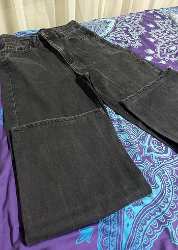 Siyah  Salaş Kadın Kot Pantolon - Görsel 3