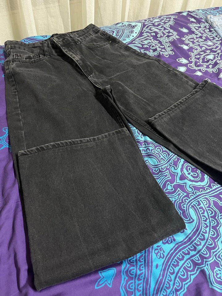 Siyah  Salaş Kadın Kot Pantolon - Görsel 3