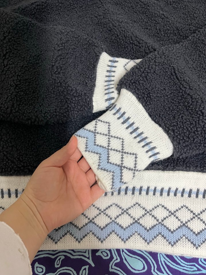 Nakışlı Bohem Kadın Gri Kazak - Görsel 3