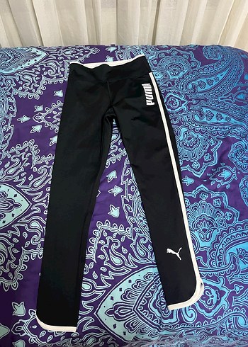 Siyah Orijinal Puma Baskılı Spor Tayt - Görsel 4
