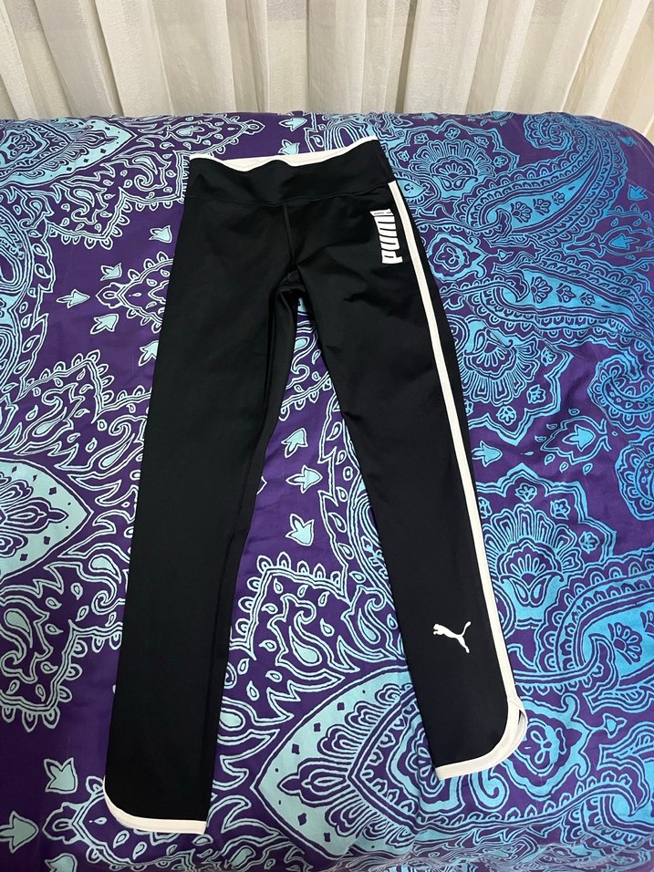 Siyah Orijinal Puma Baskılı Spor Tayt - Görsel 4