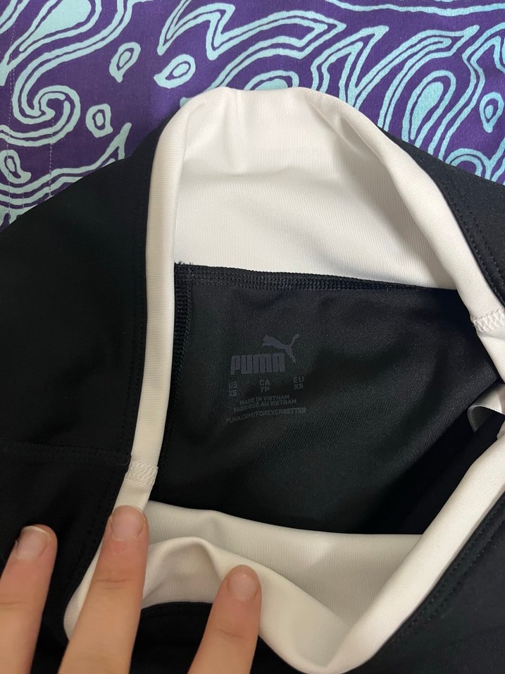 Siyah Orijinal Puma Baskılı Spor Tayt - Görsel 2