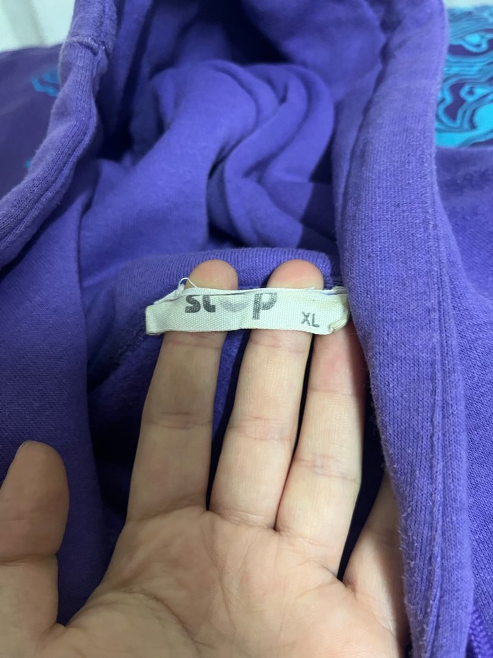 Mor Kapüşonlu Kadın Oversize Sweatshirt - Görsel 3