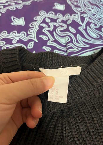 H&M Gri Örgü Kadın Kazak, Uzun Kollu, Salaş - Görsel 3