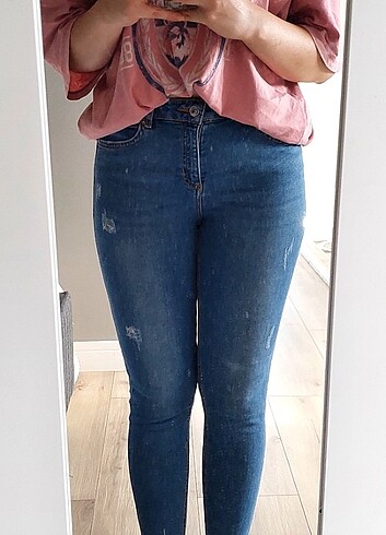 m Beden mavi Renk twist jean