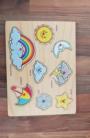 Ahsap Egitici tutmali puzzle