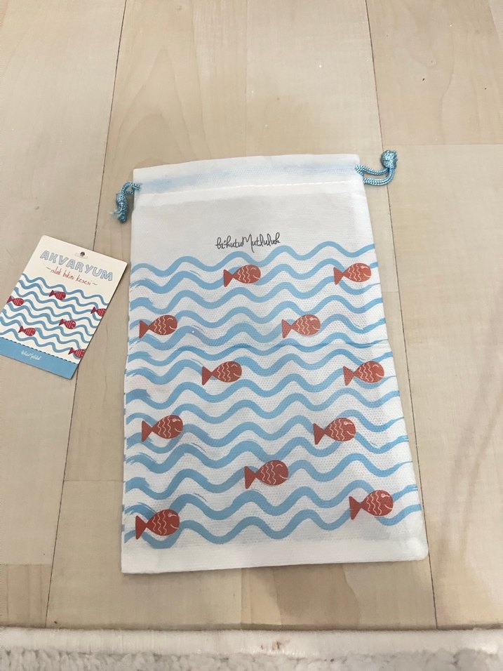 Mavi Desenli bikini kesesi - Görsel 3