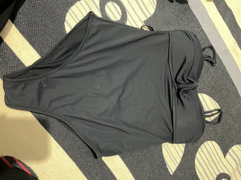 Siyah Askılı Kemerli Kadın Mayo - Görsel 2