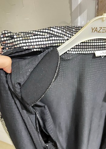 Siyah Yılan Desenli Uzun Kadın Ceket - Görsel 5