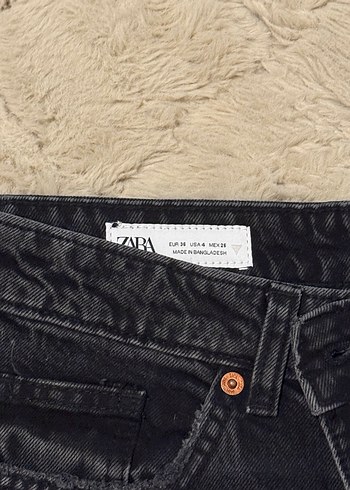 34 Beden siyah Renk zara wide leg orta bel kot