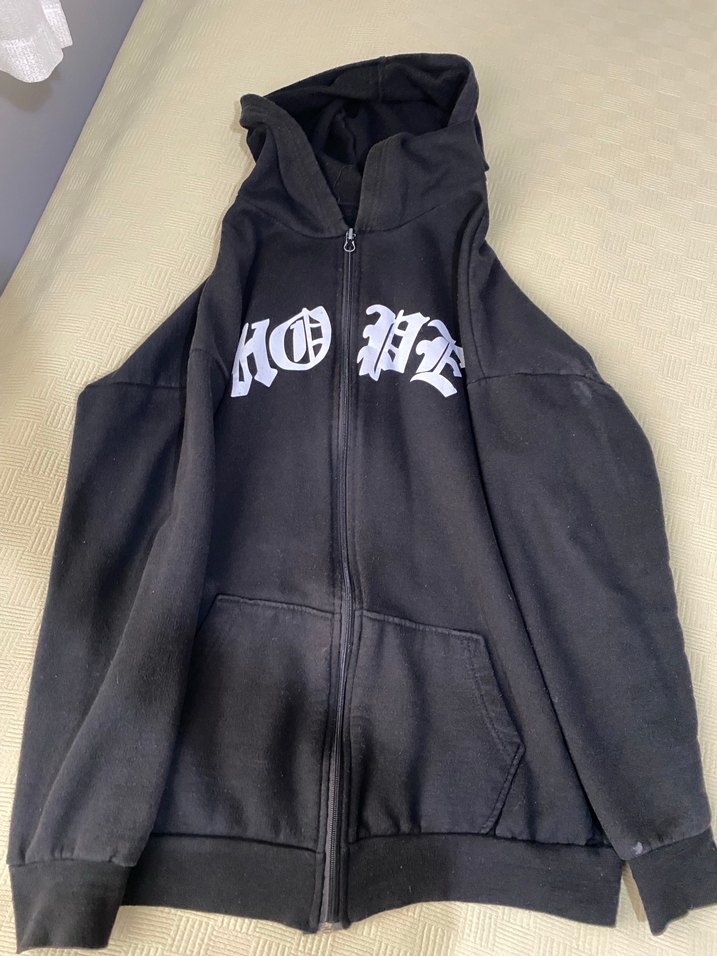 Gri Kapüşonlu Fermuarlı Sweatshirt - Görsel 2