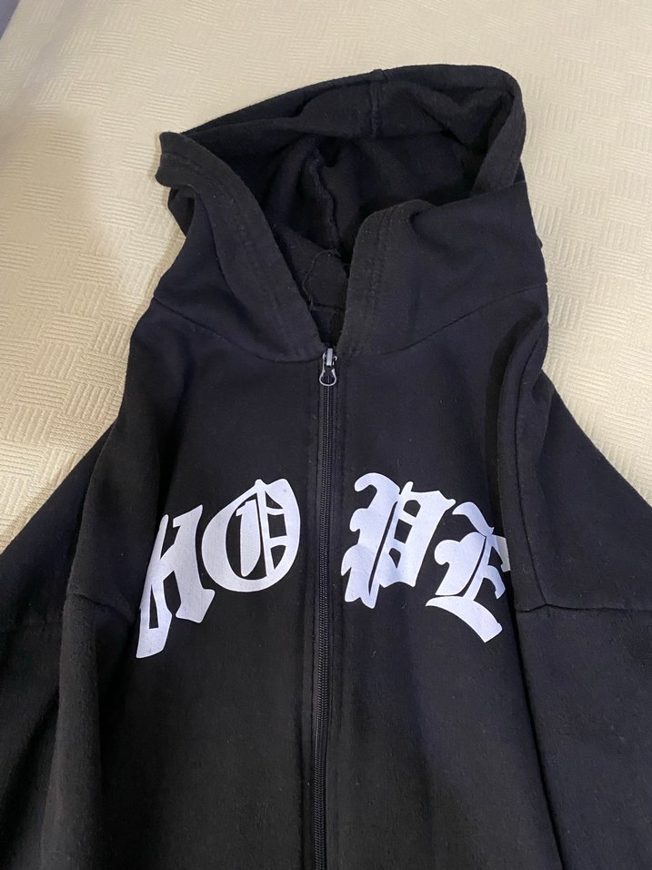 Gri Kapüşonlu Fermuarlı Sweatshirt - Görsel 3