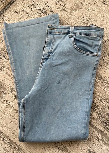 Kadın Mavi Denim Salaş Midi Boy Jean - Görsel 2