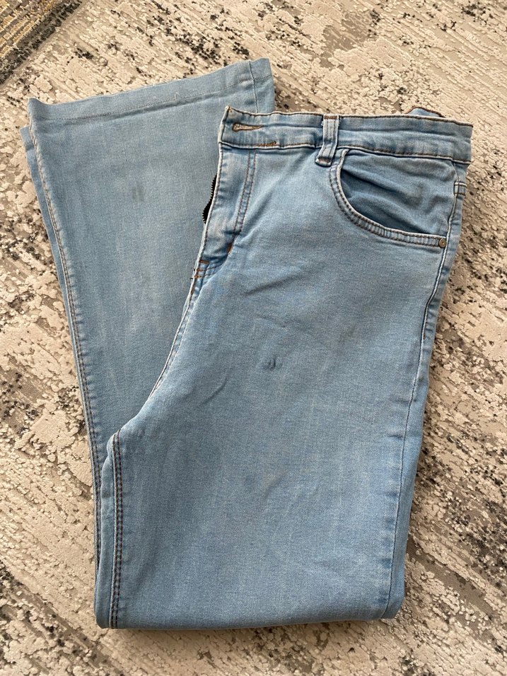 Kadın Mavi Denim Salaş Midi Boy Jean - Görsel 2