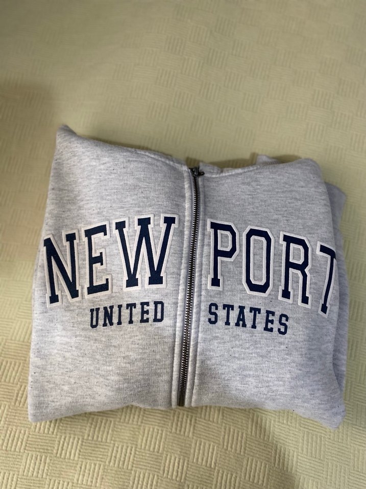 Gri Fermuarlı Kadın Sweatshirt - Görsel 2