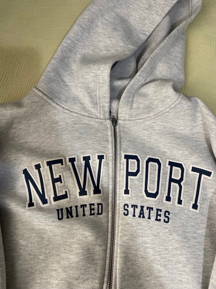 Gri Fermuarlı Kadın Sweatshirt - Görsel 3