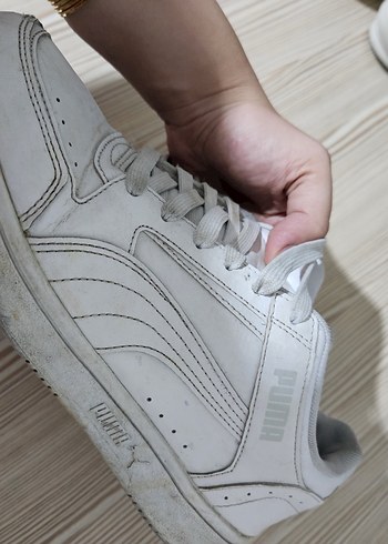 Puma Beyaz Gri Dolgu Topuklu Spor Ayakkabı - Görsel 3